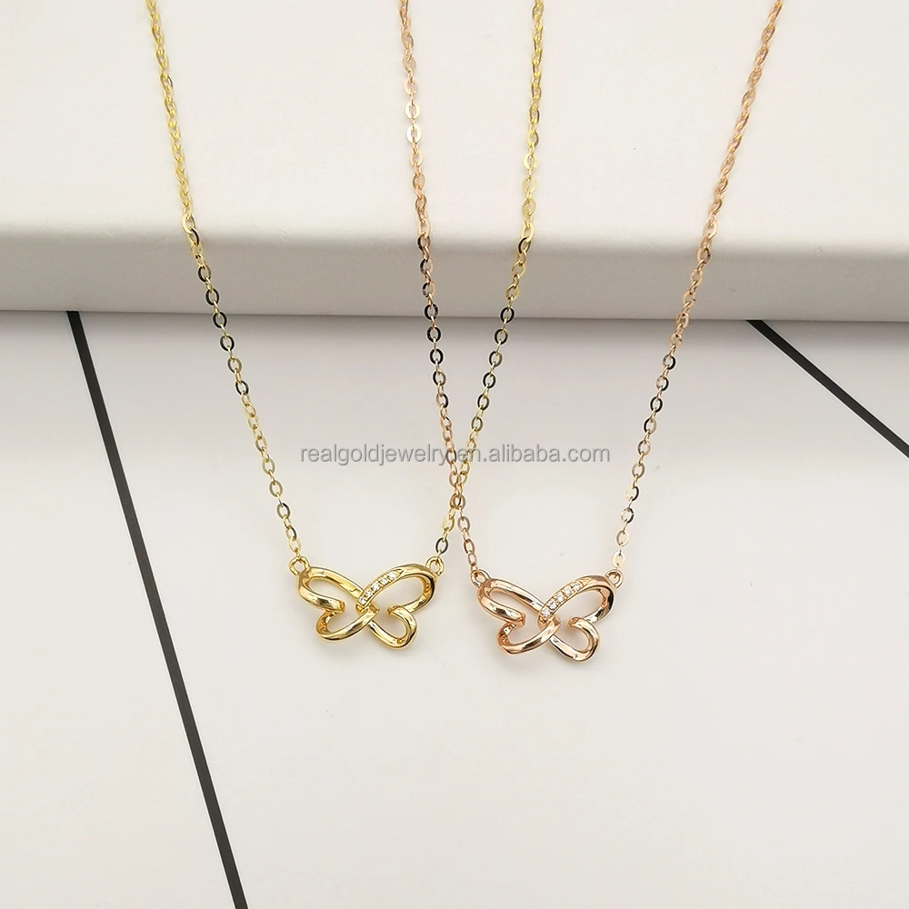 Luxury Jewelry AU585 14K Yellow Gold Pendant Necklaces Moissanite Jewelry Custom Design Gold Chain Necklace Chinese Gold