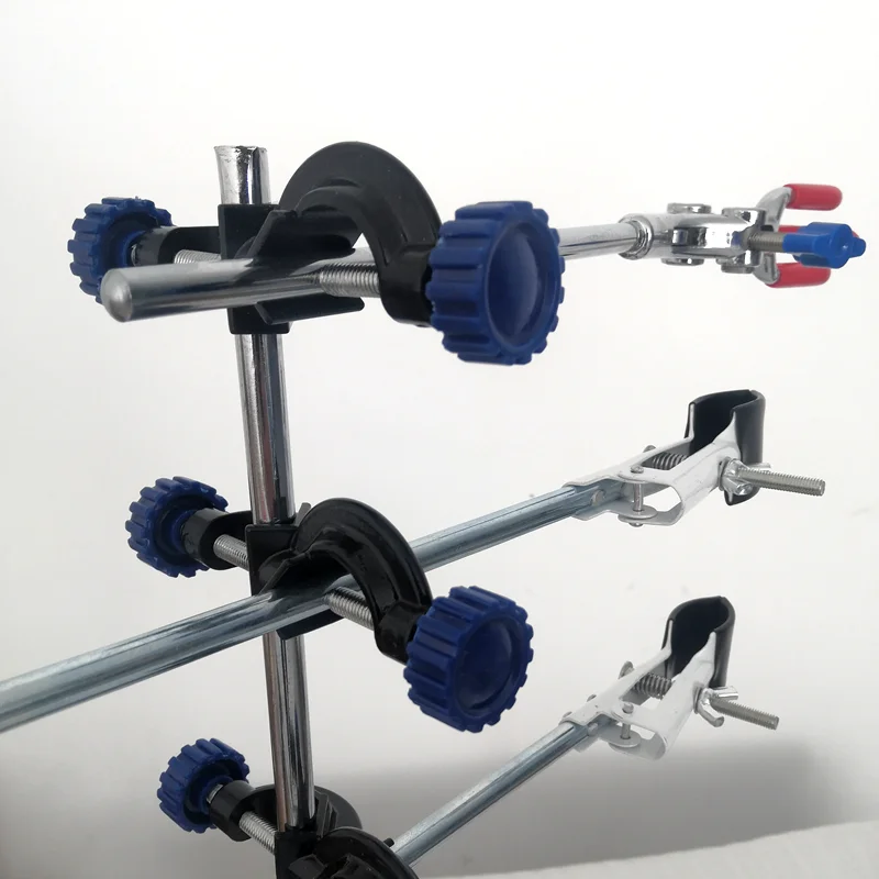 Chemistry Laboratory Stand Retort 3 Retort Ring Rod and Flask Clamp