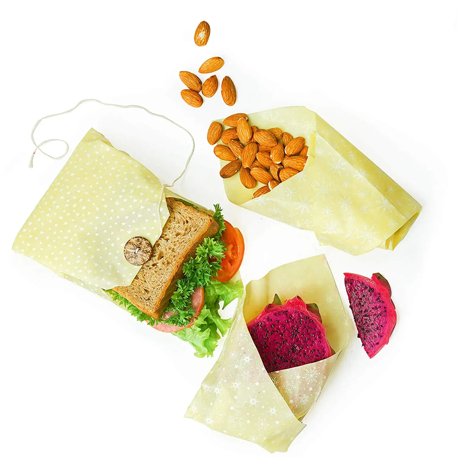 Non-Toxic Eco Friendly Biodegradable Washable Natural Healthy Beeswax Sandwich Wrap