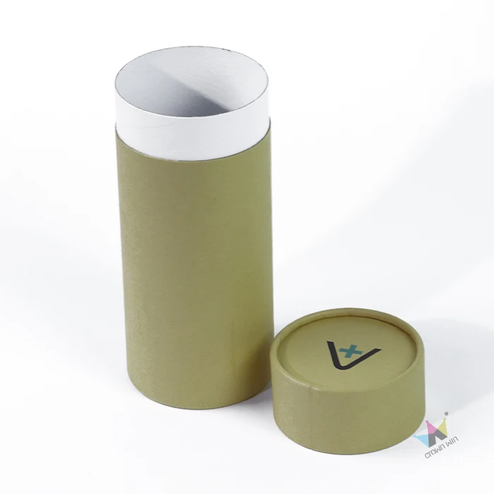 Биоразлагаемые переработанные Заказные круглые картонные крафт-бумажные трубки упаковка на заказ цилиндрическая бумажная коробка упаковка