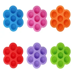 Top selling LFGB standard round shape silicone hockey puck mold with plastic cover