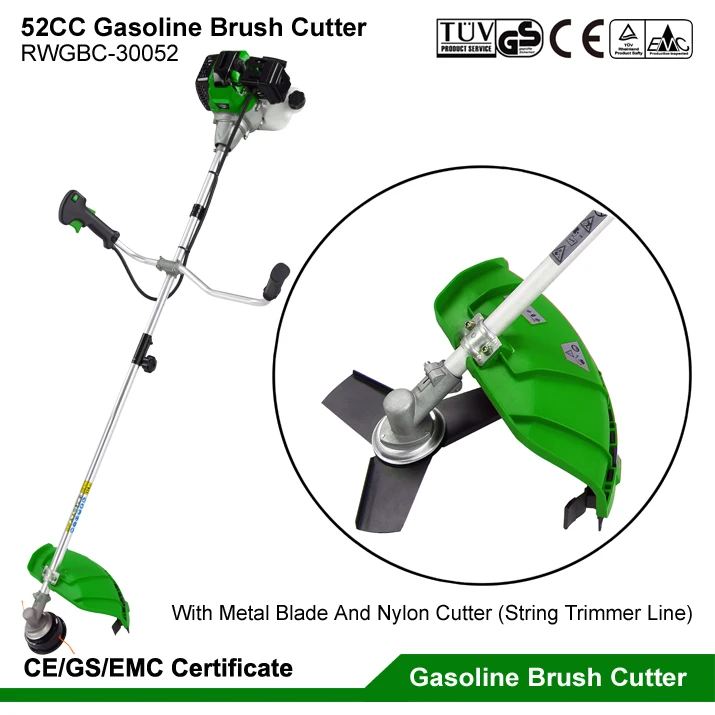 52CC Petrol Grass Cutter Cordless Gasoline Grass Trimmer Parts String Line Head With Blades Gas Brush Cutter Machine For Sale