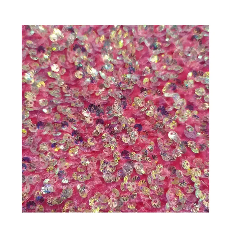 Velluto Velvet Sequin Fabrics Embroidery on Fabric With Sequins Autumn and Winter Dress Shell Cloth