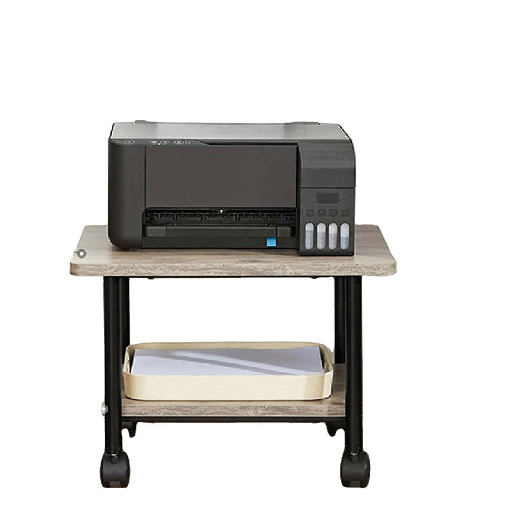 
Modern Furniture Kitchen shelves 2 Level Side Table with Wheels 