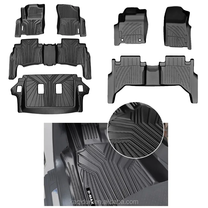 KQD Factory direct Wholesale hotsell tpo eco-friendly material 5D car mats is suitable for Toyota HILUX 2006-on