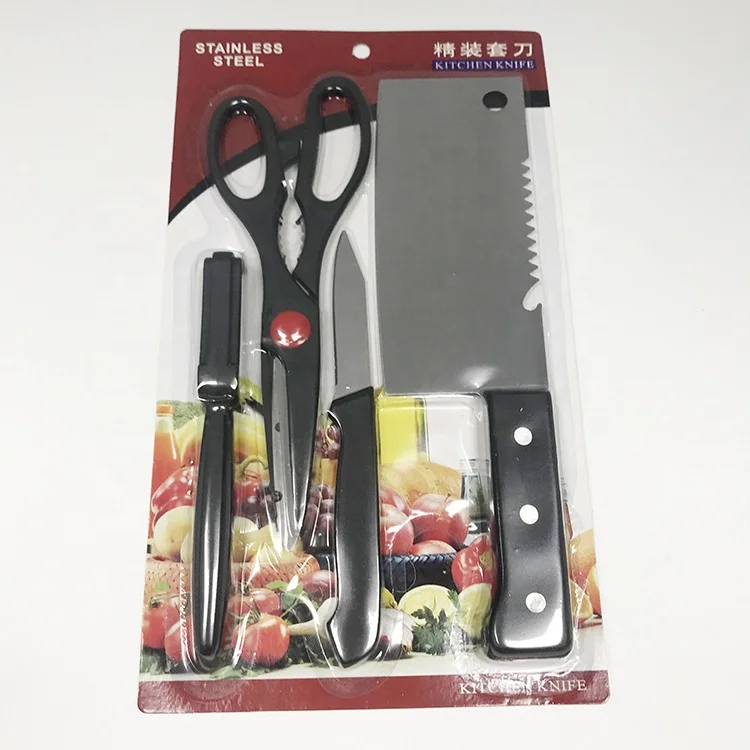 Wholesale Kitchen knife set 8-piece business knife set stainless steel double-sided suction Knife Sets