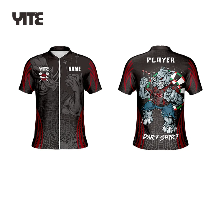 High Quality Custom Design Darts Jersey Wholesale Men Darts Shirt Sublimation Polo T- Shirt For Club
