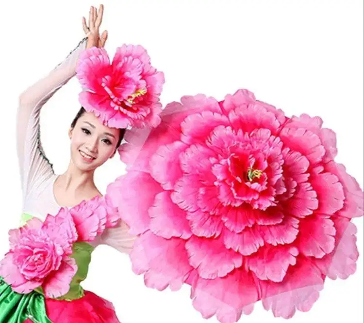LS Dance Umbrella 3D Dance  Flower Umbrella Chinese Multi Layer Cloth decorative Umbrella