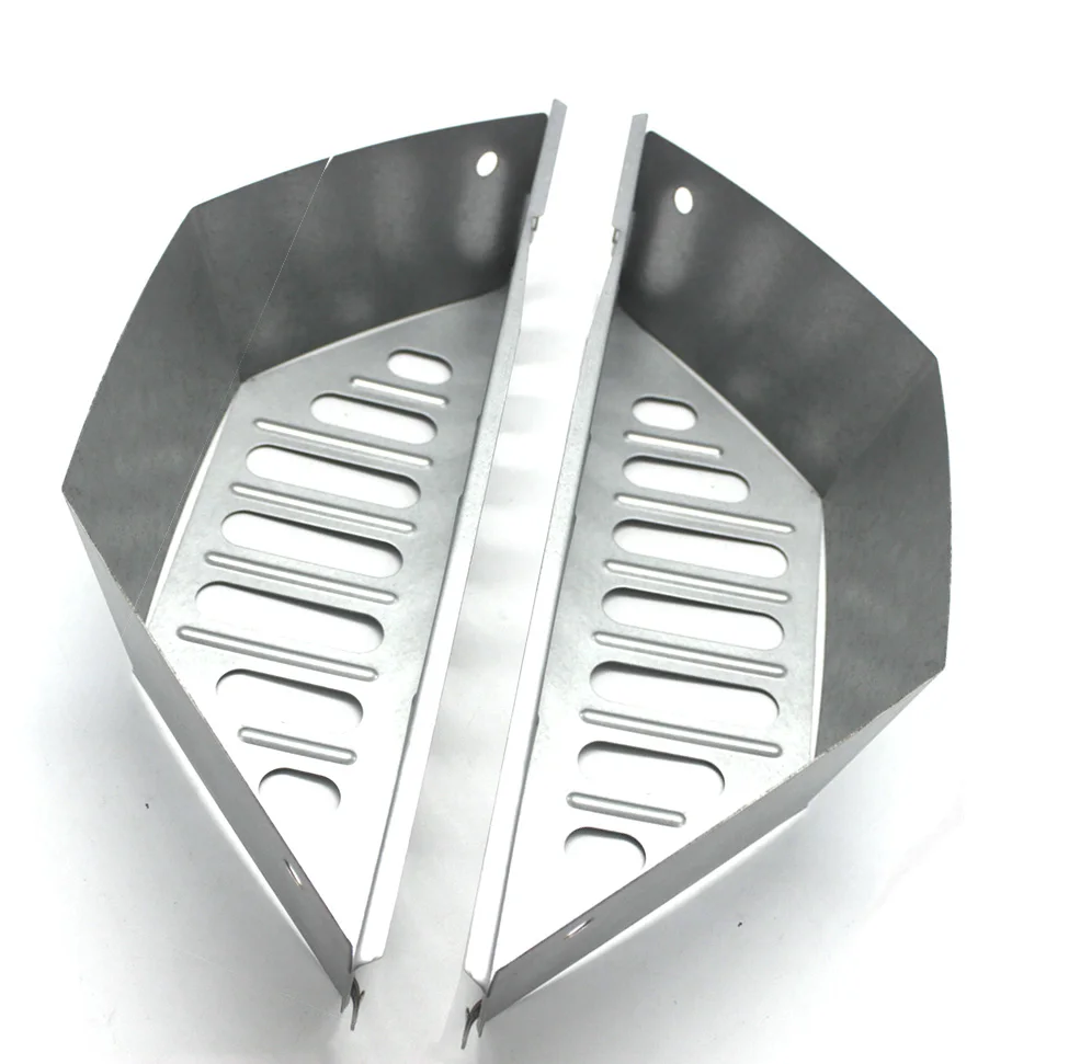 BBQ Charcoal Briquet Holders Heavy Duty Charcoal Basket for Wood Chips Charcoal Kettle Grill Accessories (Set of 2)