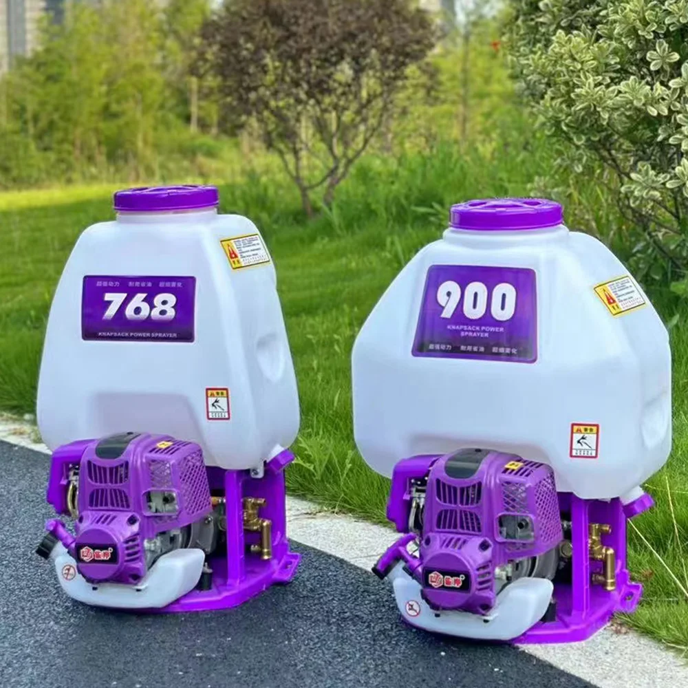 Agricultural fuel backpack power sprayer garden nozzle four-stroke gasoline engine spray pump disinfection spraying