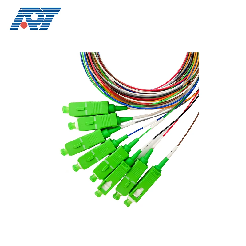 12 Cores pigtail optical fiber jumper  SC/APC Connectors Pigtail 1.5m  1m  0.9mm cable lszh 12colour