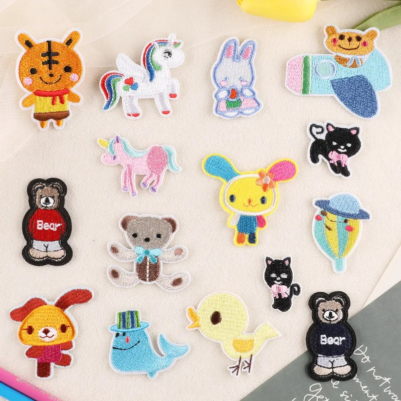 Wholesale Machine Embroidered Cute Little Animal Series Iron on Repair and Decorative Clothing Patches for Baby and Children