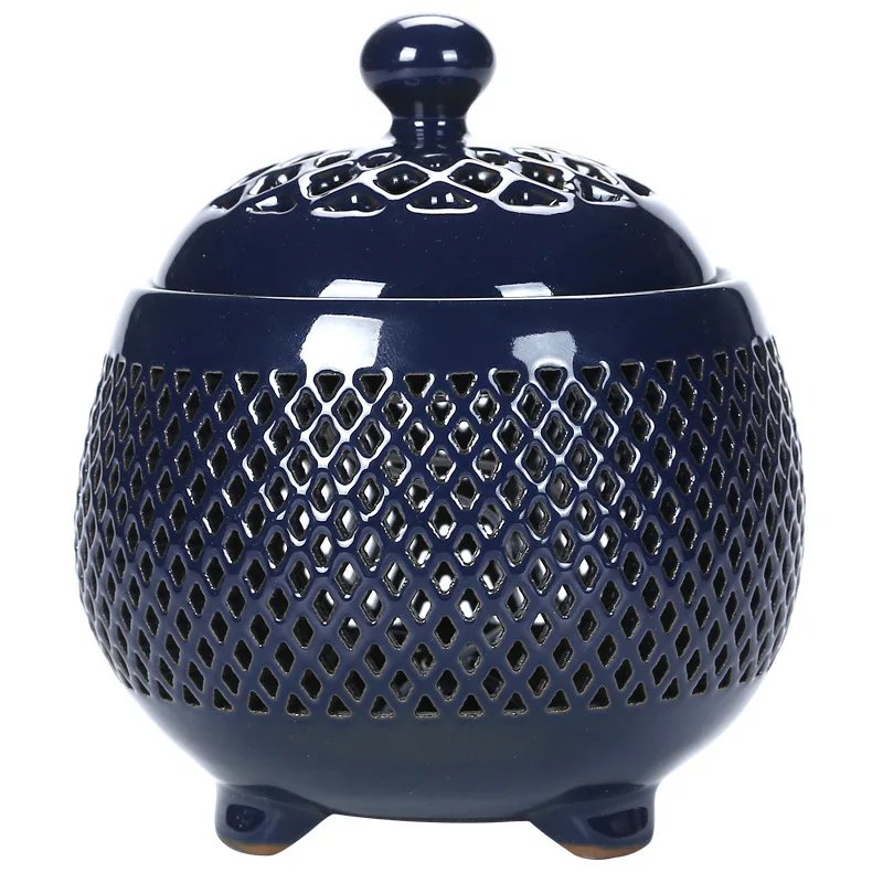 The electric aromatherapy furnace is heated by adjusting temperature of essential oil, aromatic powder and essence