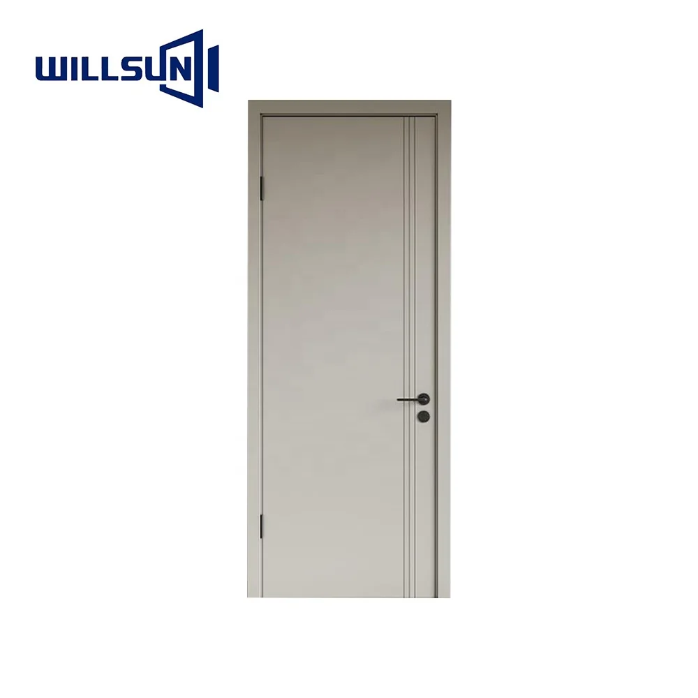 Prehung Anti Corrosion Flat Wooden Door Fast Delivery Standard Certificate Interior Bedroom Doors