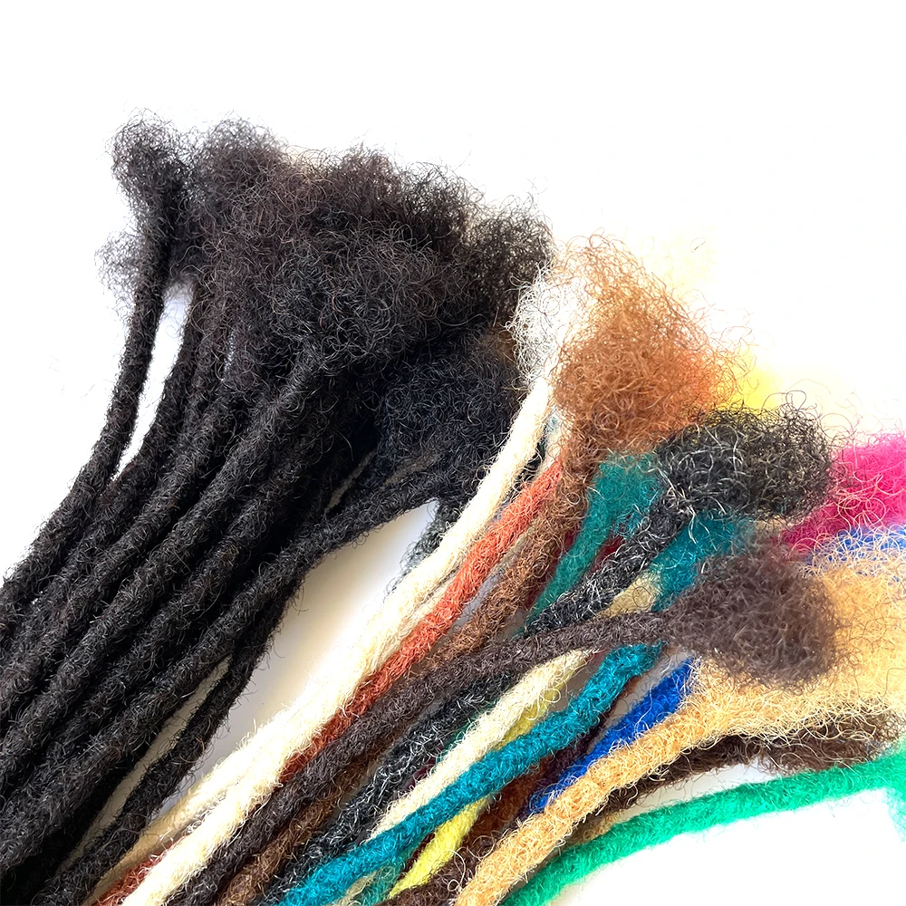 Hot Selling 1 Pack Of Human Hair Locs Extensions No Weft Human Hair Dreadlocks Hair Extensions Handmade Soft Dreadlocks