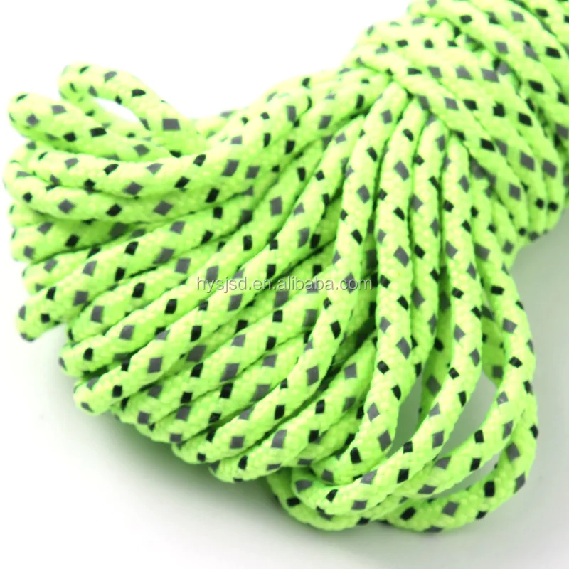 Custom Windproof Tent Rope Outdoor Camping Tent Accessories Luminous Reflective Paracord