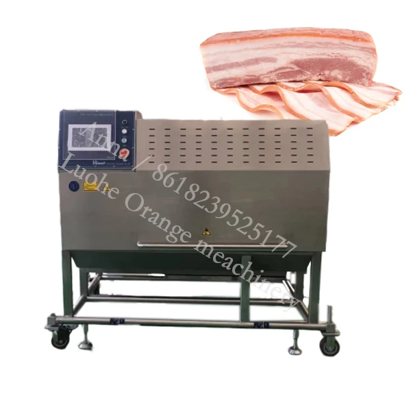 Intelligent fresh meat cutter with equal weight continuous portion control slicer machine