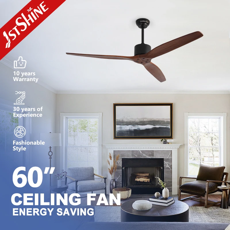 1stshine ceiling fan wooden blades silent DC motor ceiling fan with 6 speeds remote control