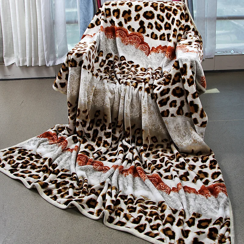 Custom Lunch Break Cozy Warm Blanket Sofa Blanket Leopard Print Pattern Flannel Blanket