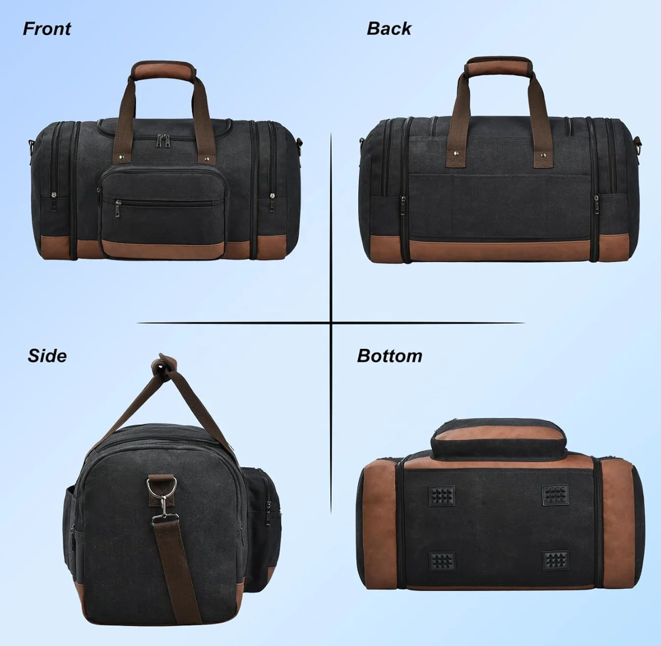 Luxury Weekend Overnight Bag For Men Customizable Canvas Cotton Traveling Duffle Bags For Gym Beach Travel Pool Custom Tote Bag