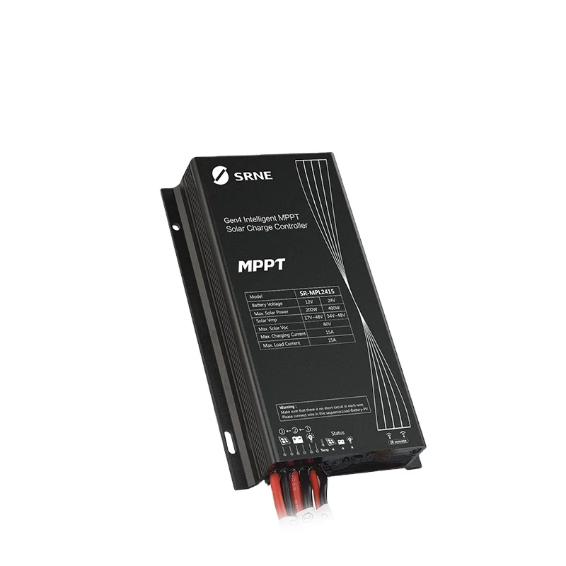 SRNE 24v 20a waterproof mppt charge controller to charge lithium ion batteries