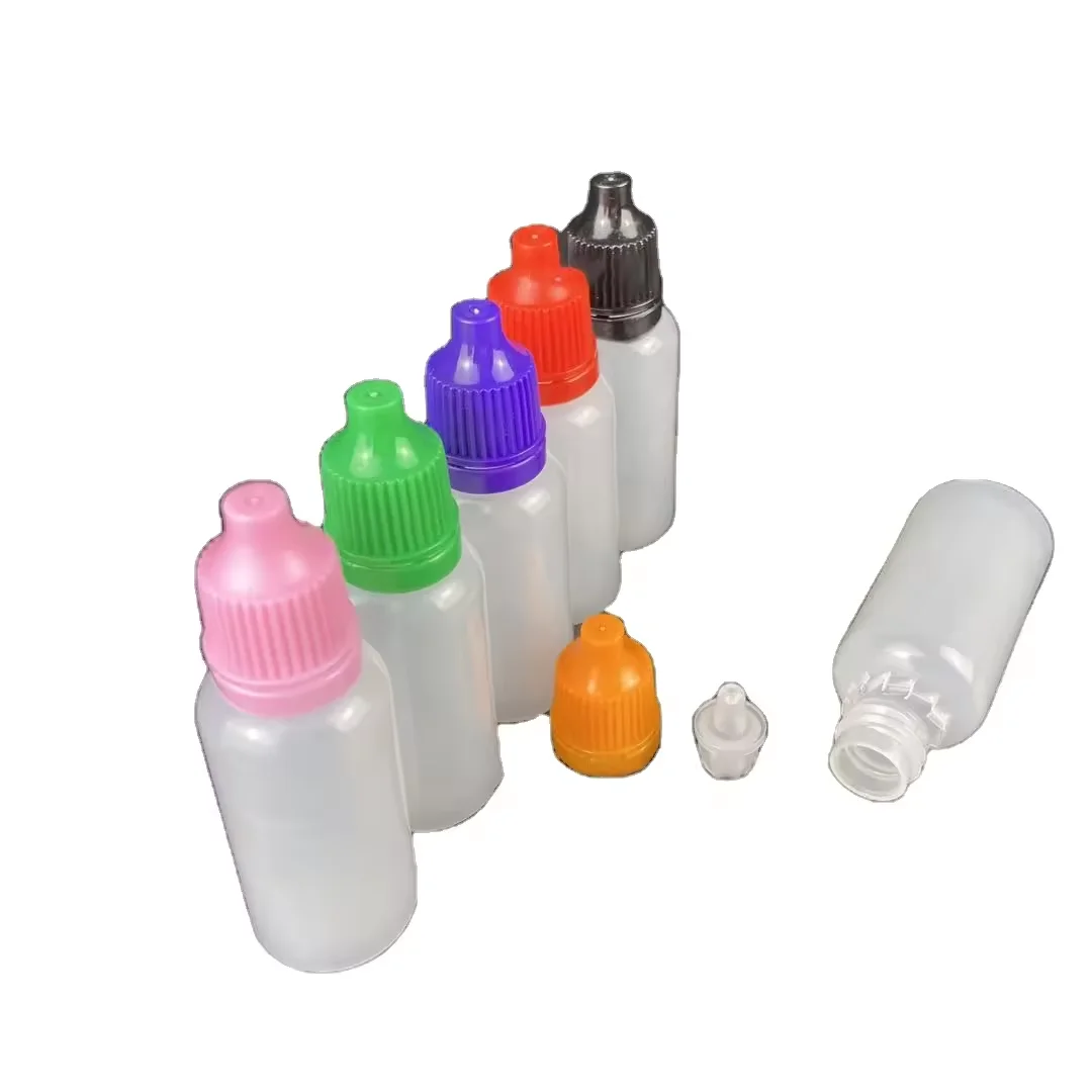 10ml ldpe plastic Squeezable Drop Bottles small liquid eye Dropper bottles with screw lid and plug