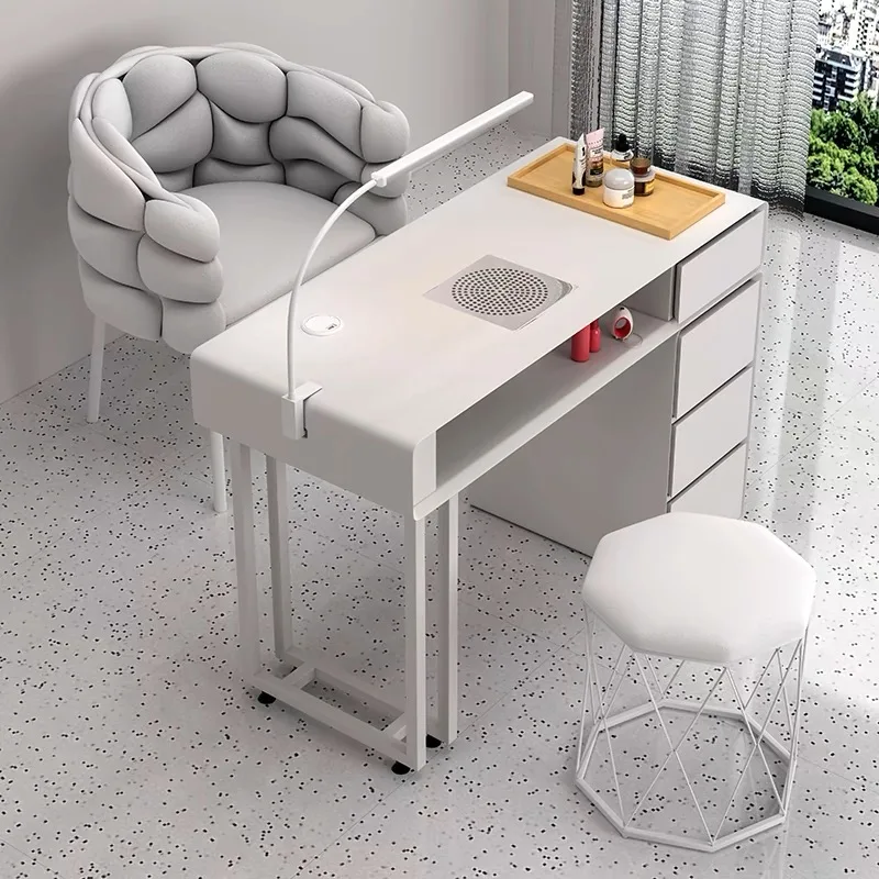 Best Selling More Design Modern Style Beauty Salon Furniture Velvet Marble Salon Nail Manicure Table