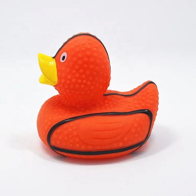 
Wholesale Promotional Custom Soft PVC Bath Duck Squeeze Floating Plastic Basketball Rubber Duck 