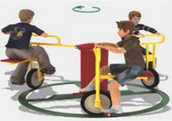 Electric mini amusement park carousel musical toy nursery merry go round horse indoors