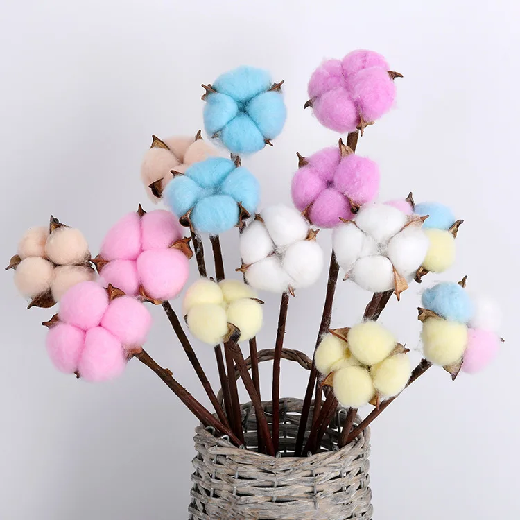 Table Centerpiece Wedding Decoration Office Decor Interior Accessories Home Cotton Dried Flower
