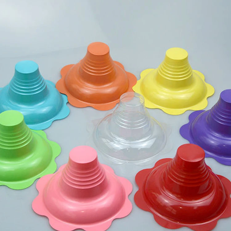 Food Grade PET Plastic Package 450ml 8oz disposable Colorful Snow cone shaved ice cream flower cups