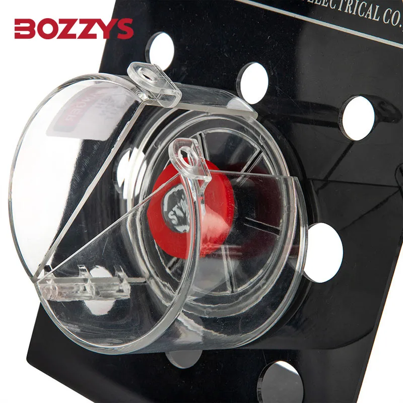 Removable Transparency Glass Resin PC Push Button Lockout Cover With mounting base Suitable for Emergency Stop Push Button