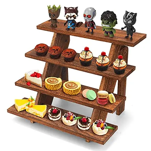 Wooden display  Wooden cupcake rack Rustic style risers for display craft shelves Vendor desktop display rack Farmhouse rack