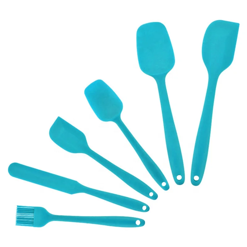 
6pcs baking tools silicone scraper brush spatula set baking sets cake knife spoon for kitchen 