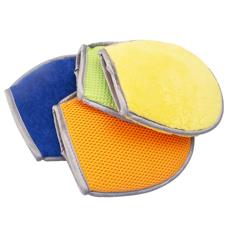 Home Car Kitchen Terry Cloth Cleaning Gloves Microfiber Detailing Microfibre Wash Mitt