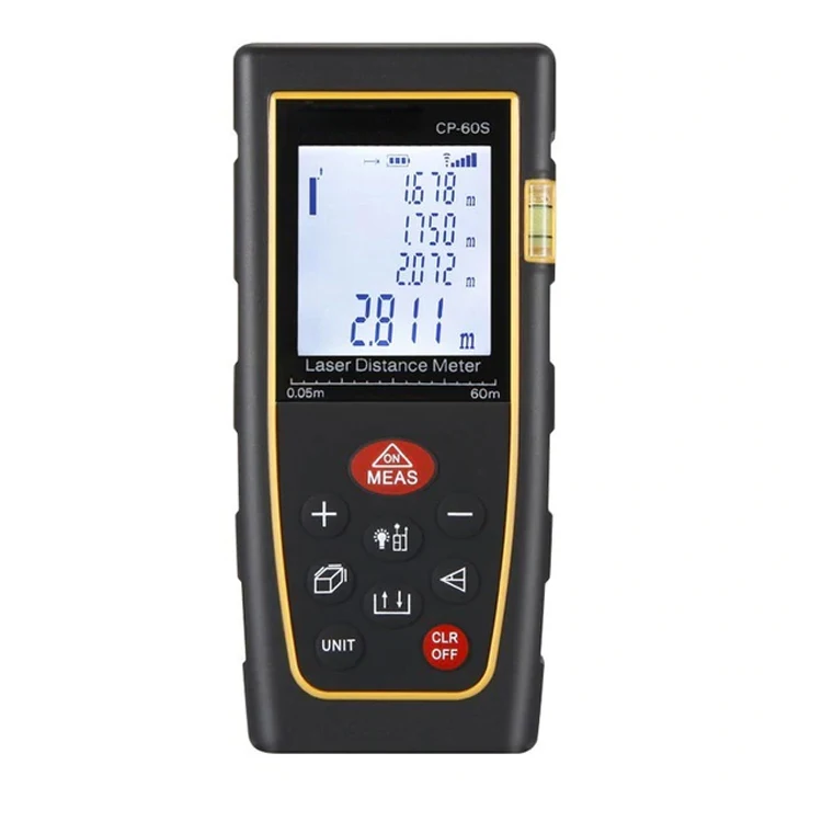 High precise digital 60m laser distance meter laser measure rangefinder with big display