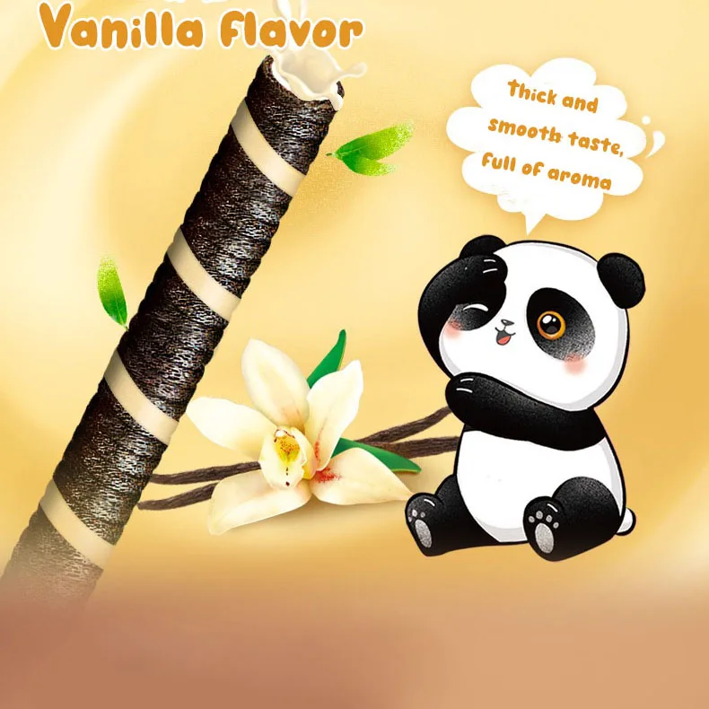 Exotic Snacks 2022 Newest Panda Limited Edition Crispy Wafer Roll