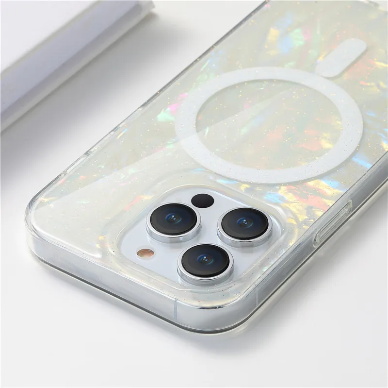 2025 New design Lady bling bling magnetic phone case for iphone 11 12 13 14 15 16 pro max plus clear phone cover