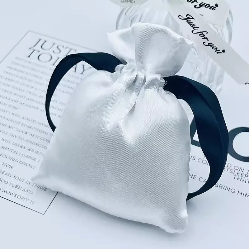 Silk satin high-end bundle pocket satin drawstring bag dust-proof storage bag high-end customized gift bag clothes shoes