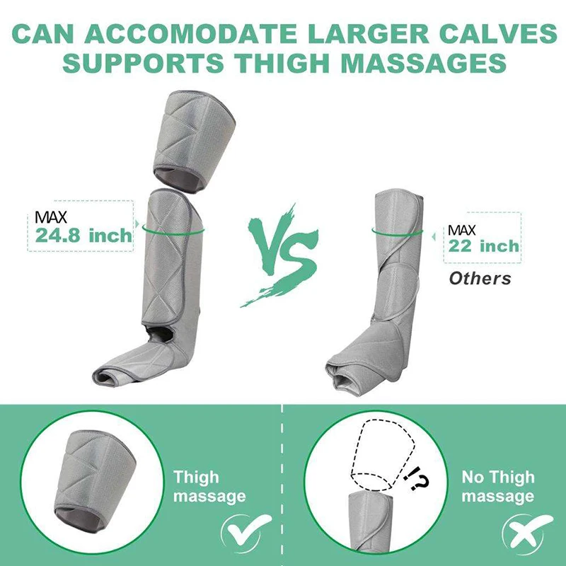 Factory Outlet Multifunctional automatic Healthy relief calf relief foot massage Heating air compression shiatsu leg massager