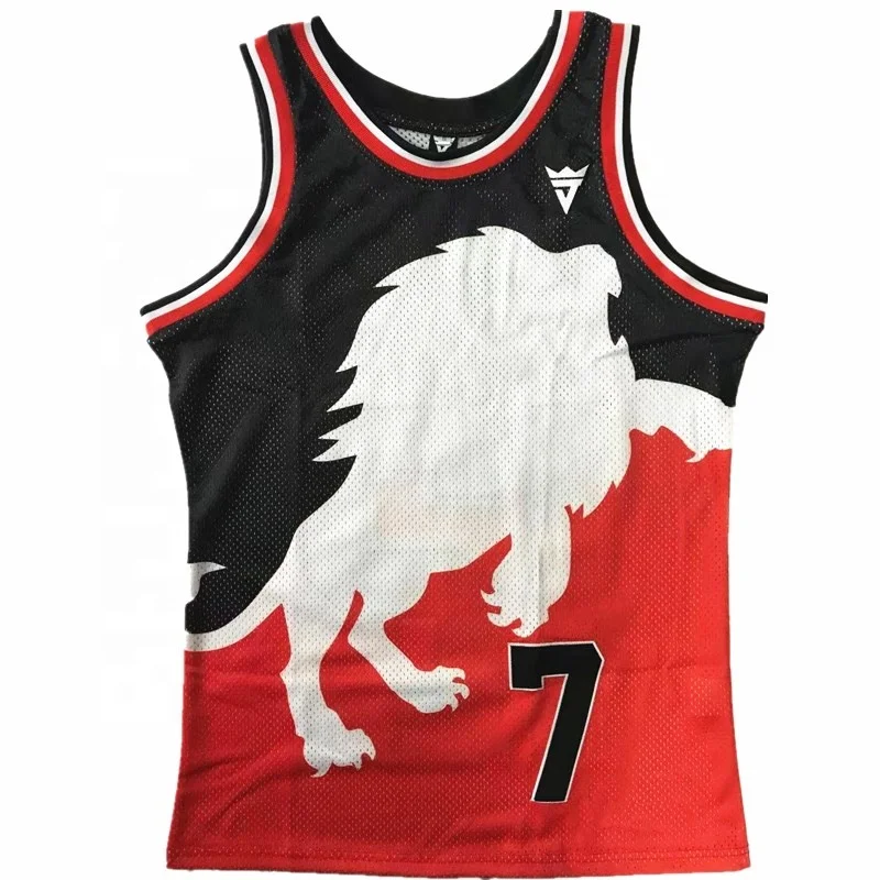 Full digital print basketball uniforms polyester mesh basketball tops
