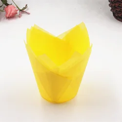 100PCS 200PCS Natural color tulip cupcake case with safe material baking cups Chinese manufacturer