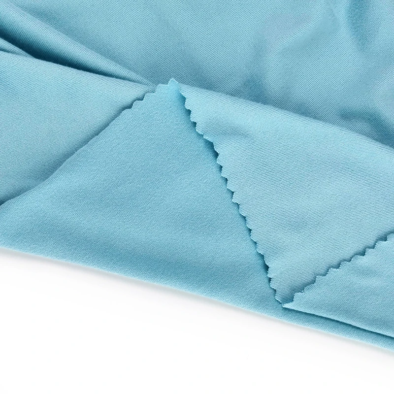  ESSE TEXTILE DTY 2 сторона матовая трикотажная ткань однотонная окрашенная для платья