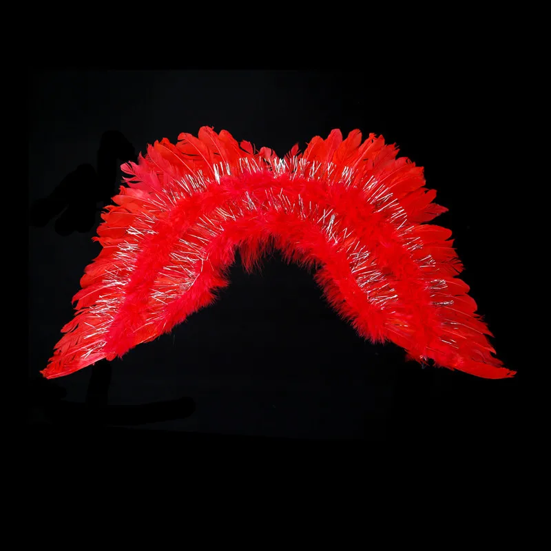 Carnival Large Red Feather Wings Costume for Party Cosplay Photo Shooting