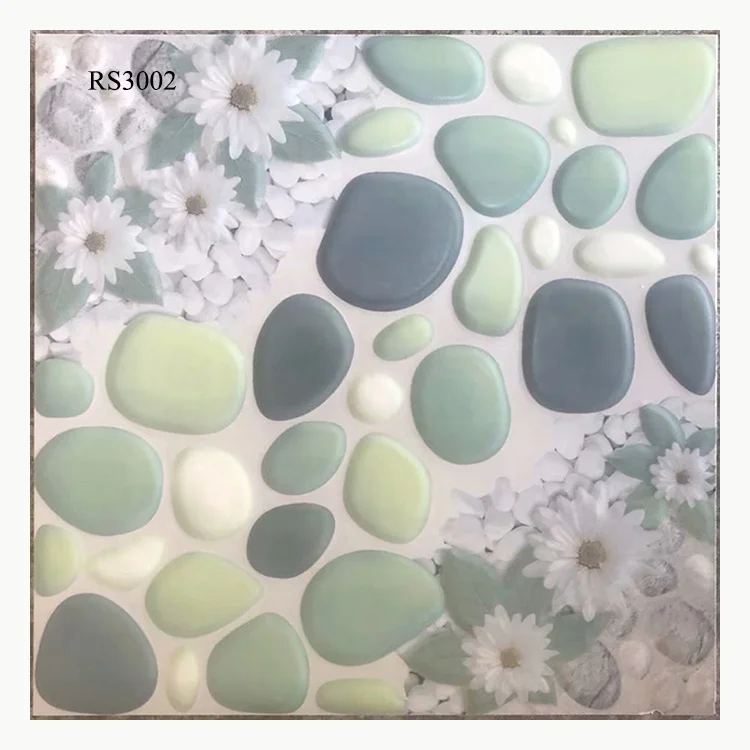 China Glazed Flowers Design Digital Bathroom Floor Ceramic Tiles 300x300