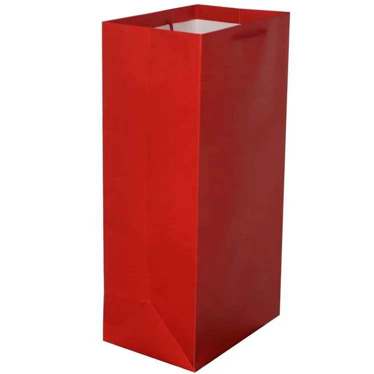 Glossy Distributor Tote Clothing Cosmetic Shopping Birthday Peach Plain Chinese New Year Red Paper Bag Costume For Cakes