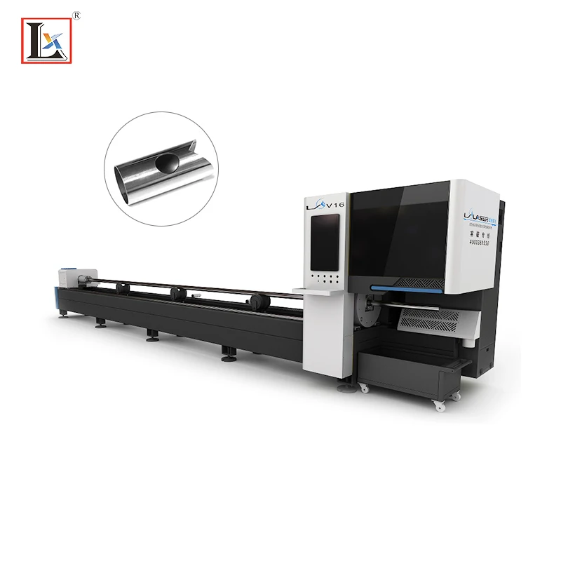 Cnc Metal Aluminum Ms Ss Carbon/ Mild /stainless Steel Rectangular Square Round Fiber Tube Pipe Laser Cutting Machine