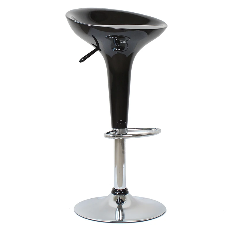 Modern Minimalist Plastic Adjustable Height Taburetes De Bar Counter Stools Swivel Abs Bar Stools For Cafe Restaurant