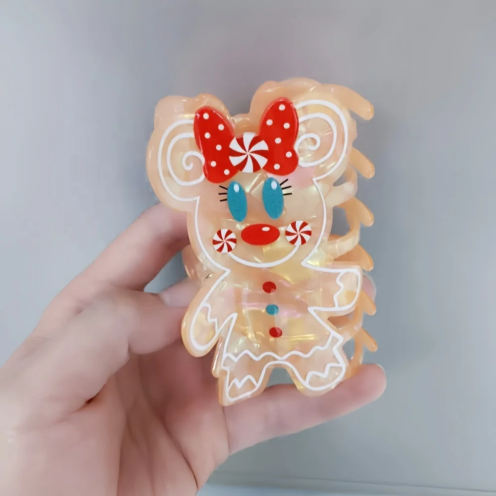New Cartoon Gingerbread Man Party Hair Claws Christmas Hair Accessories Wholesale Christmas Hair Clips for Women