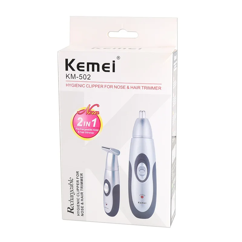 Made in China facial beauty tools ear and nose hair trimmer Kemei KM-502 wholesale